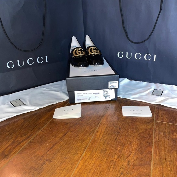 Gucci Womens Calfskin GG Marmont Mid Heel Pump NIB - Picture 13 of 15